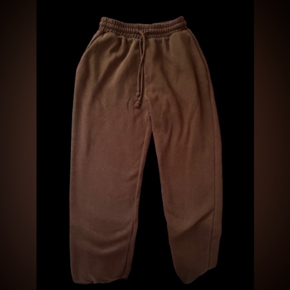 Zara Brown Ankle Cropped Pants with Relaxed Fit